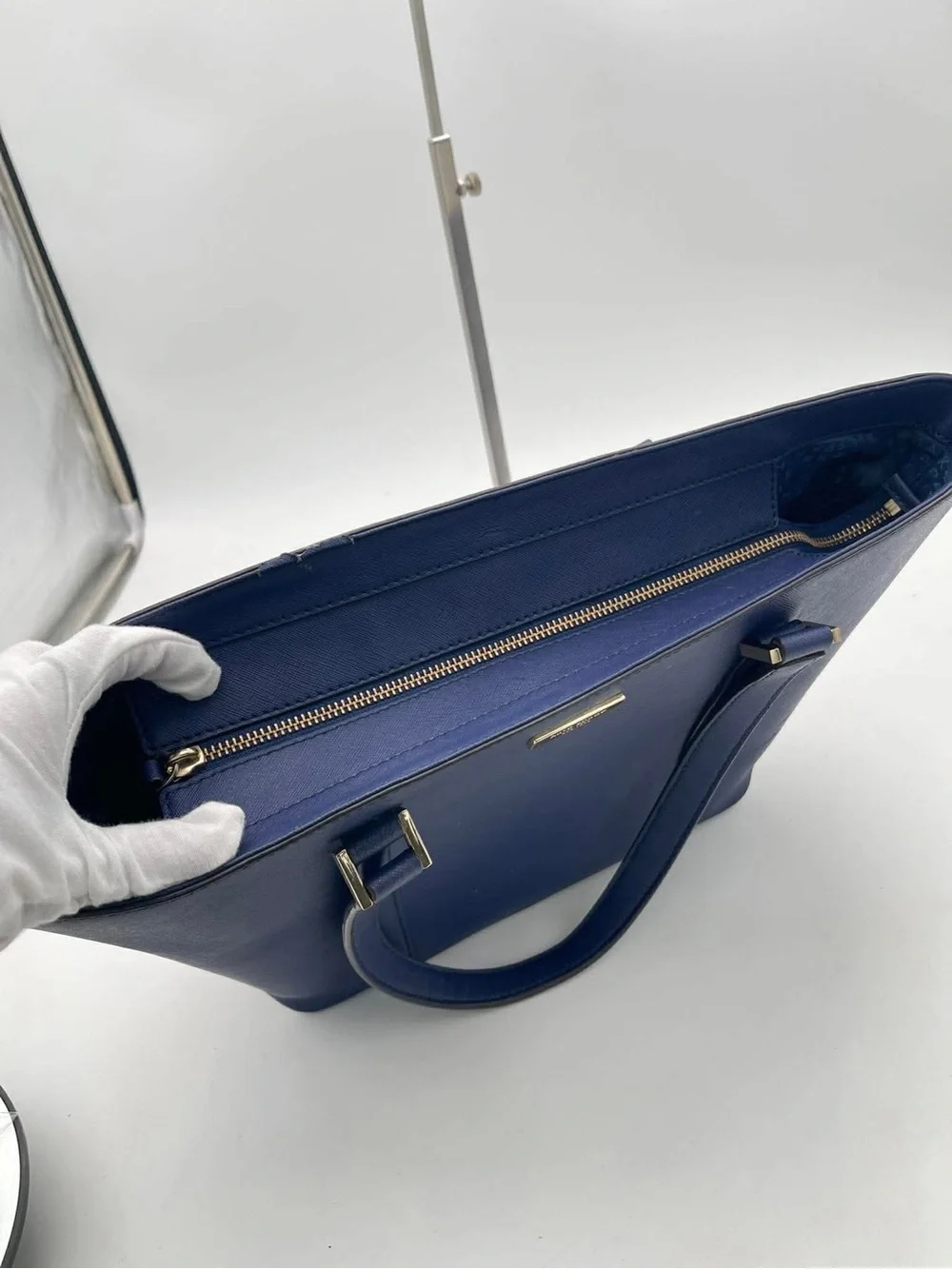 Kate Spade Navy Saffiano Leather Tote Bag
